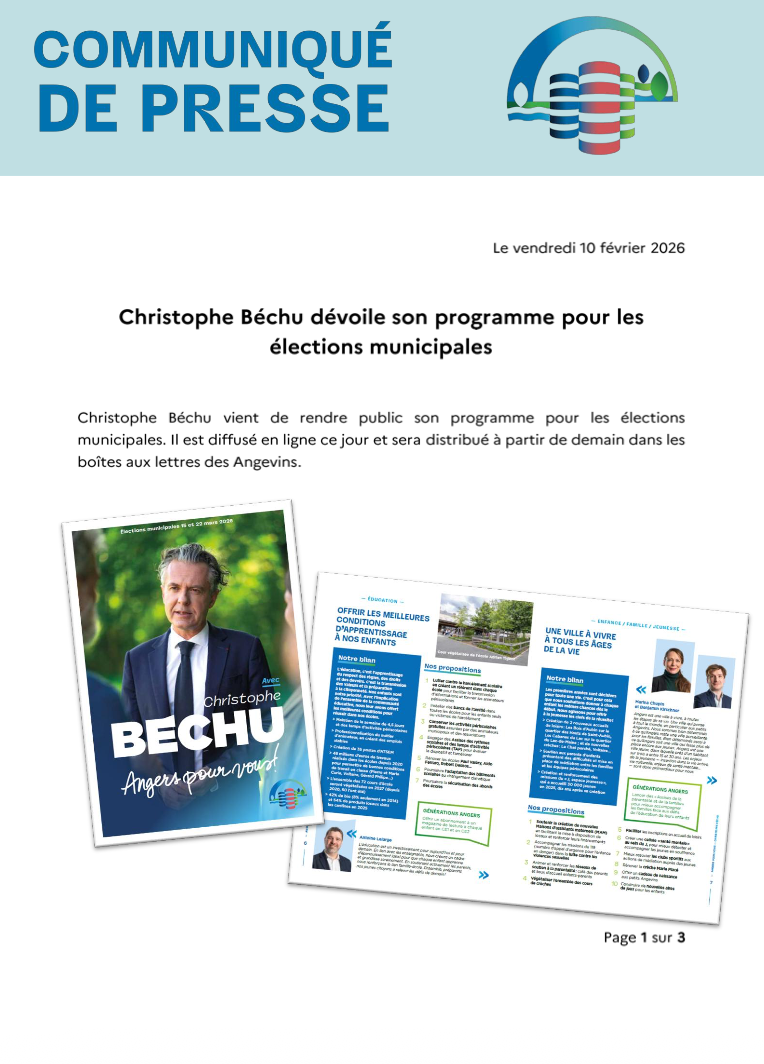 Christophe Béchu dévoile son programme pour les élections municipales